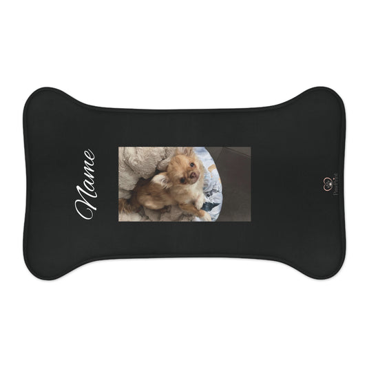 Personalisierte Unterlage mit Wunschfoto + Namen im Hochformat